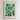 The image is a framed poster depicting a vibrant and colorful floral scene, with various flowers and plants in shades of green, blue, and yellow.