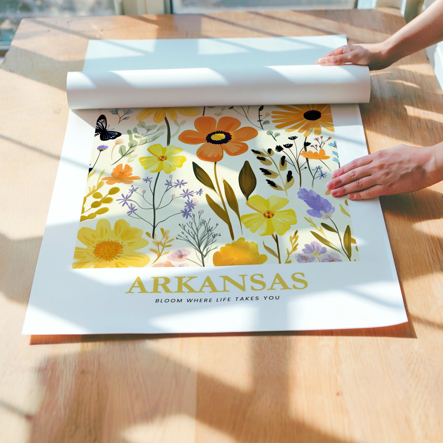 Arkansas Flower Poster