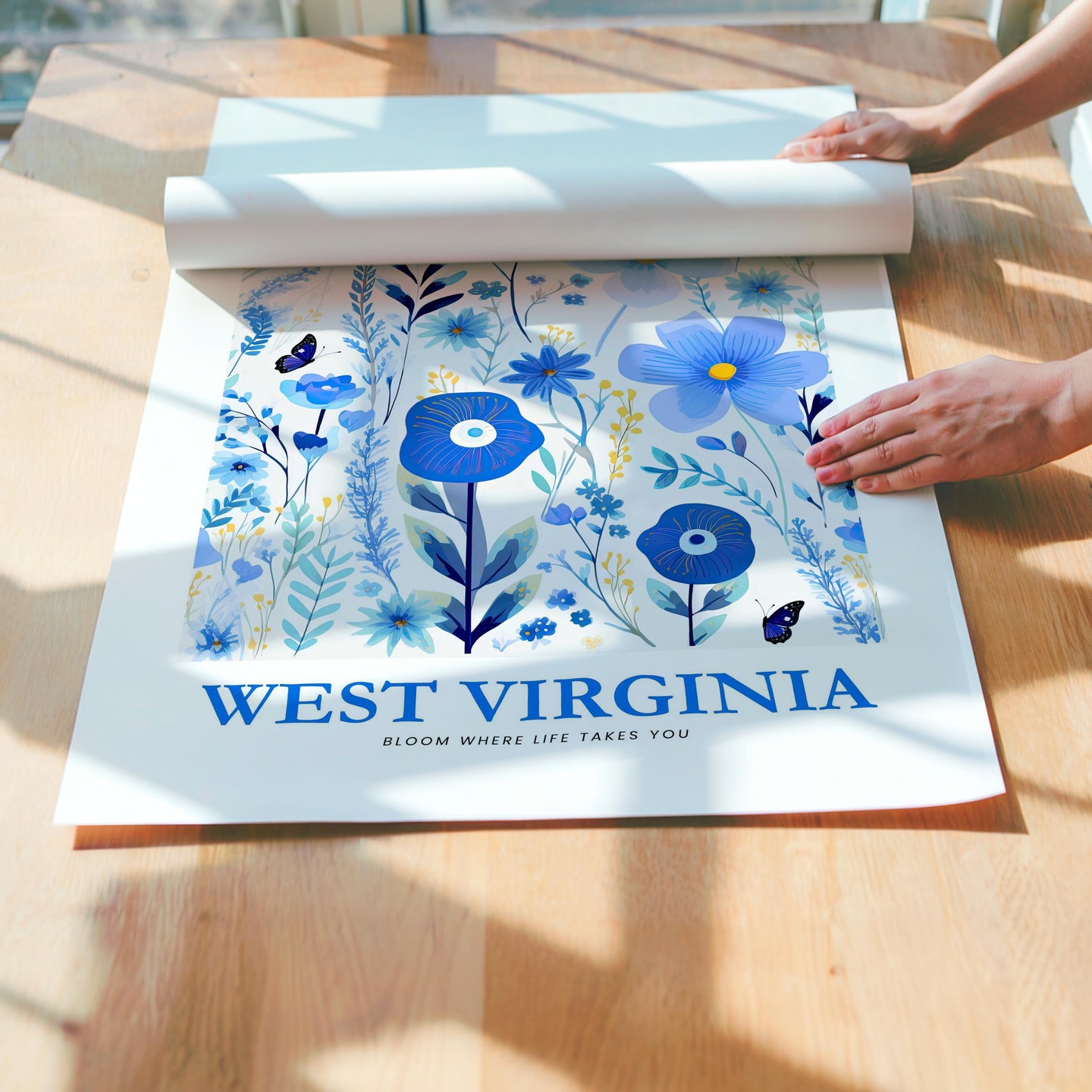West Virginia Flower Poster
