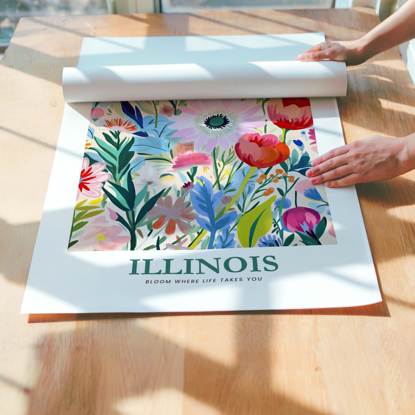 Illinois Flower Poster