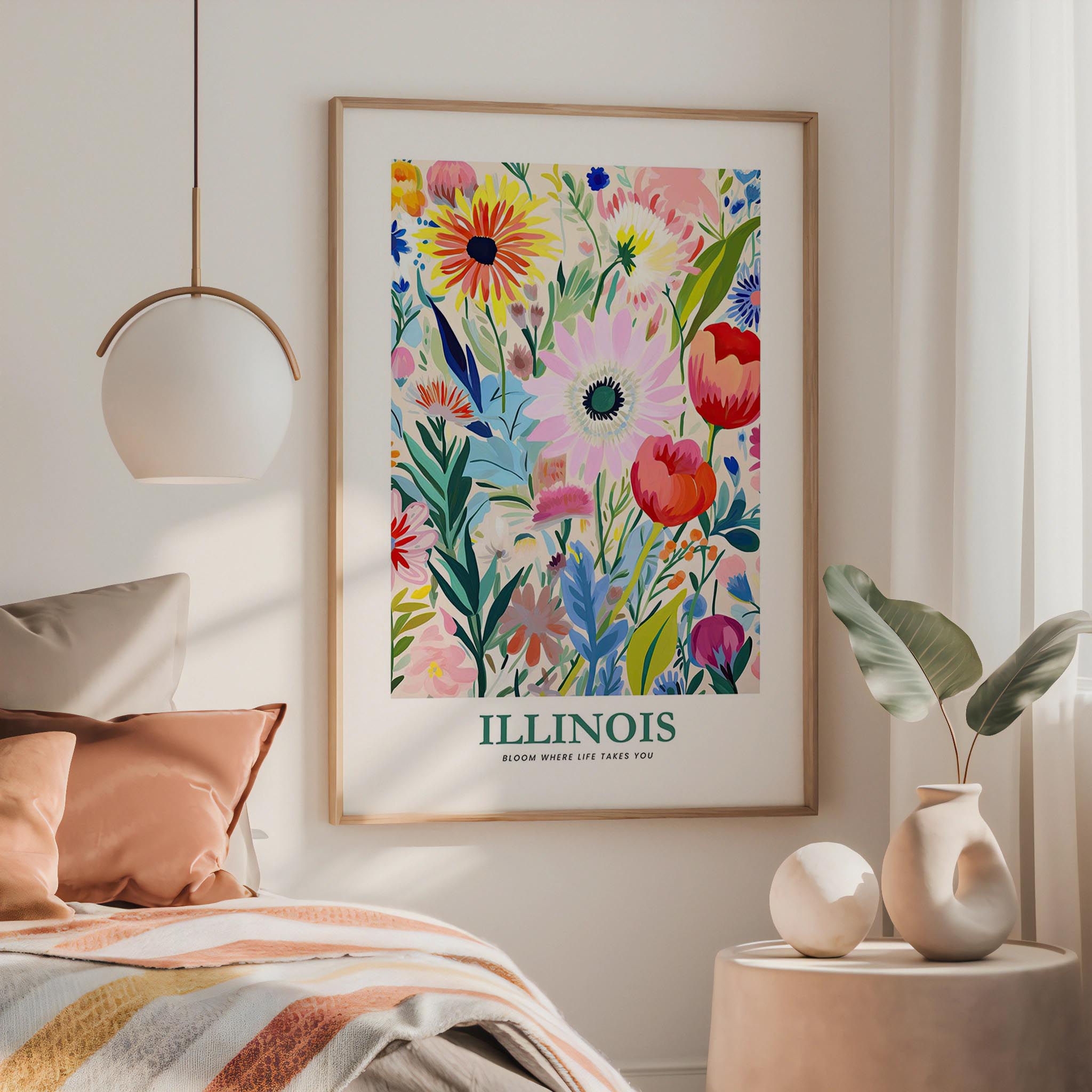 Illinois Flower Poster