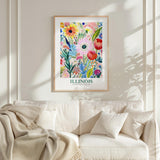 Illinois Flower Poster