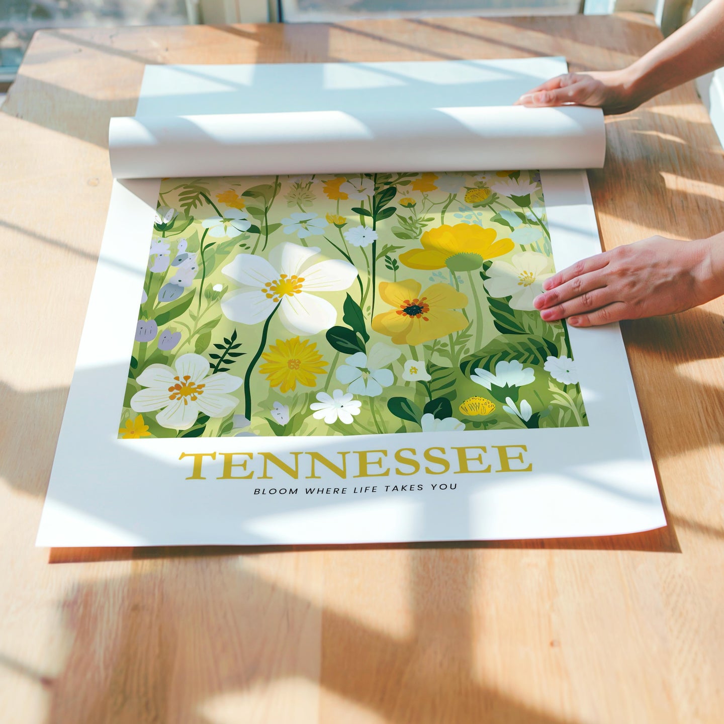 Tennessee Flower Poster