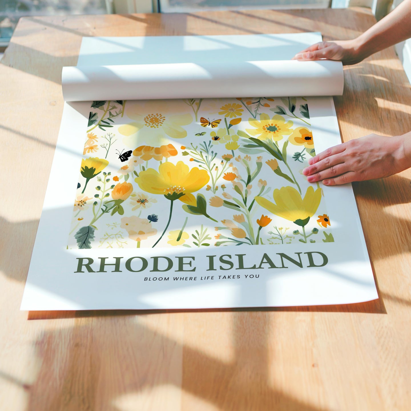 Rhode Island Flower Poster