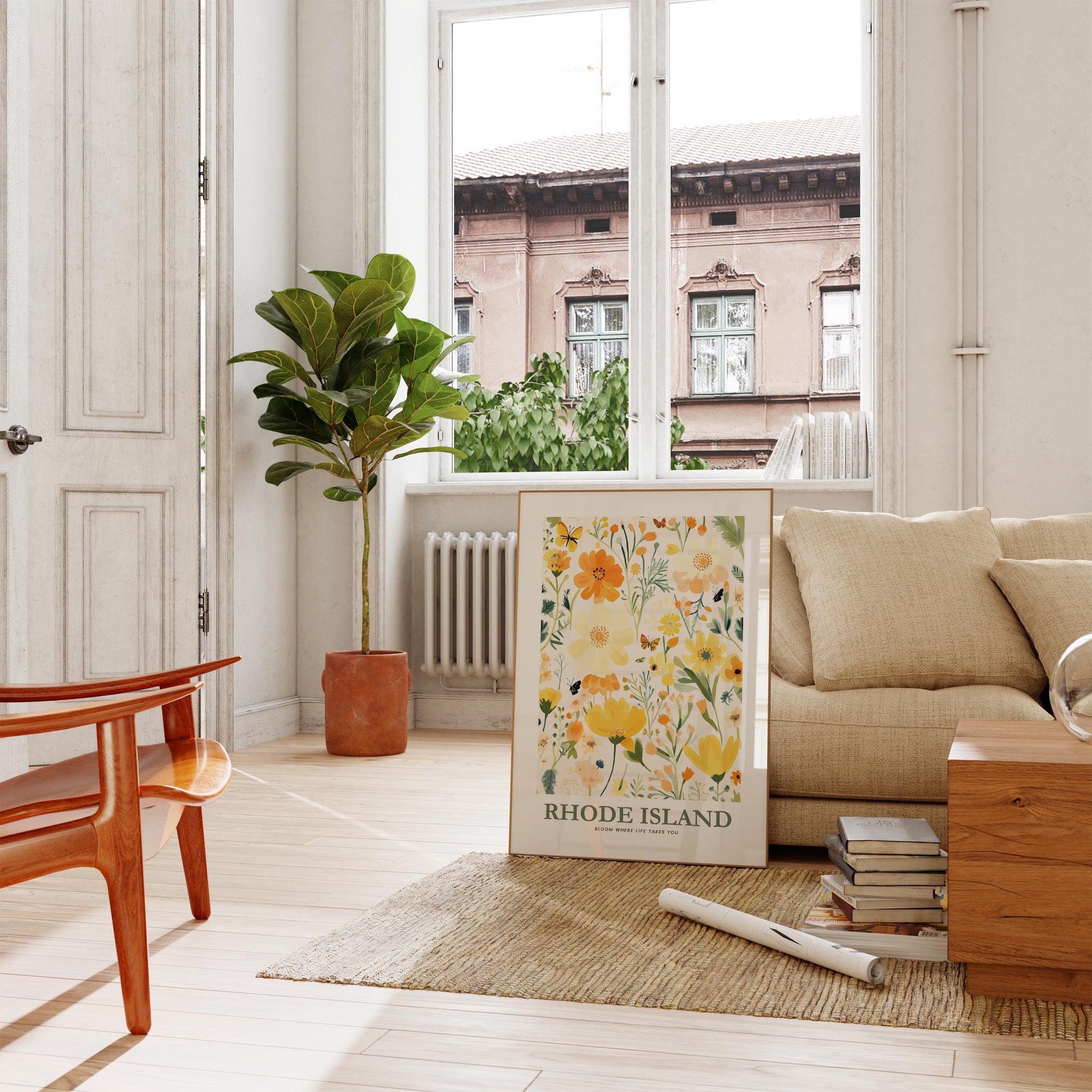 Rhode Island Flower Poster