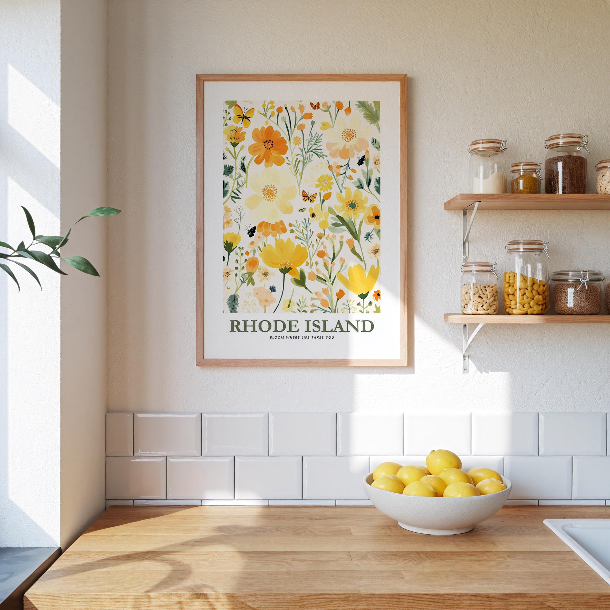 Rhode Island Flower Poster