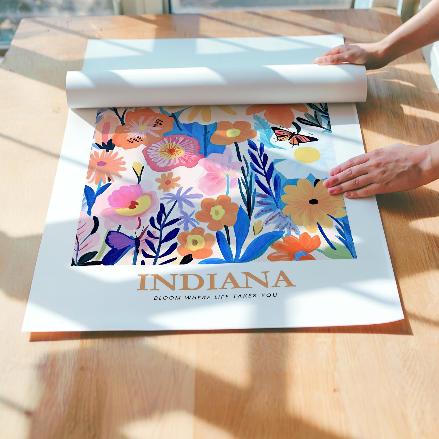 Indiana Flower Poster