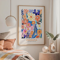 Indiana Flower Poster
