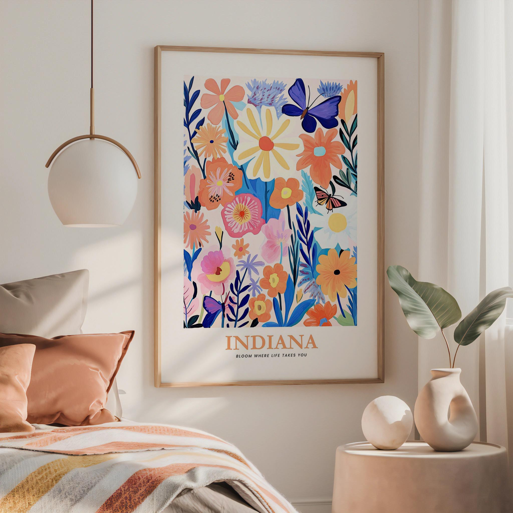 Indiana Flower Poster