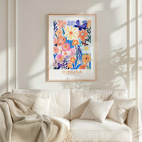 Indiana Flower Poster