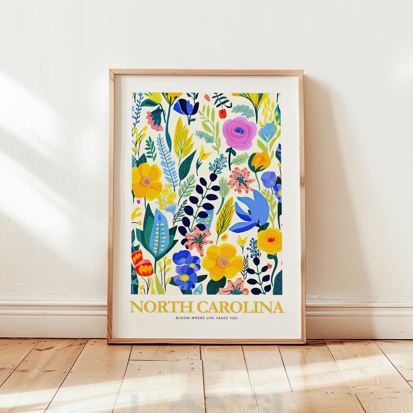 North Carolina Flower Poster