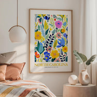 North Carolina Flower Poster