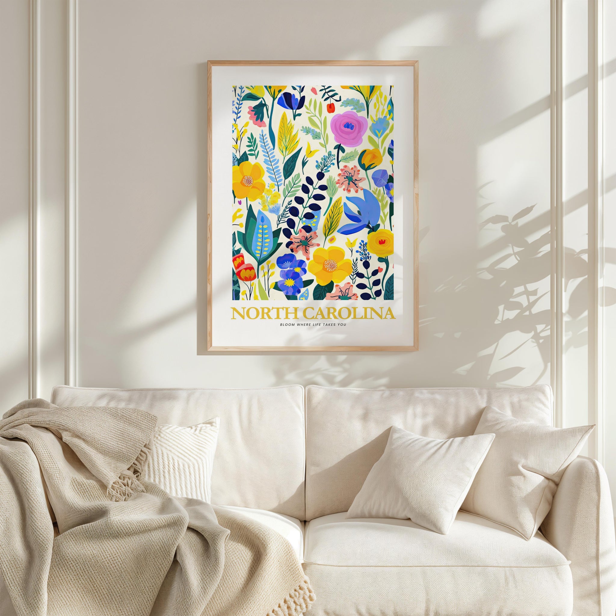 North Carolina Flower Poster
