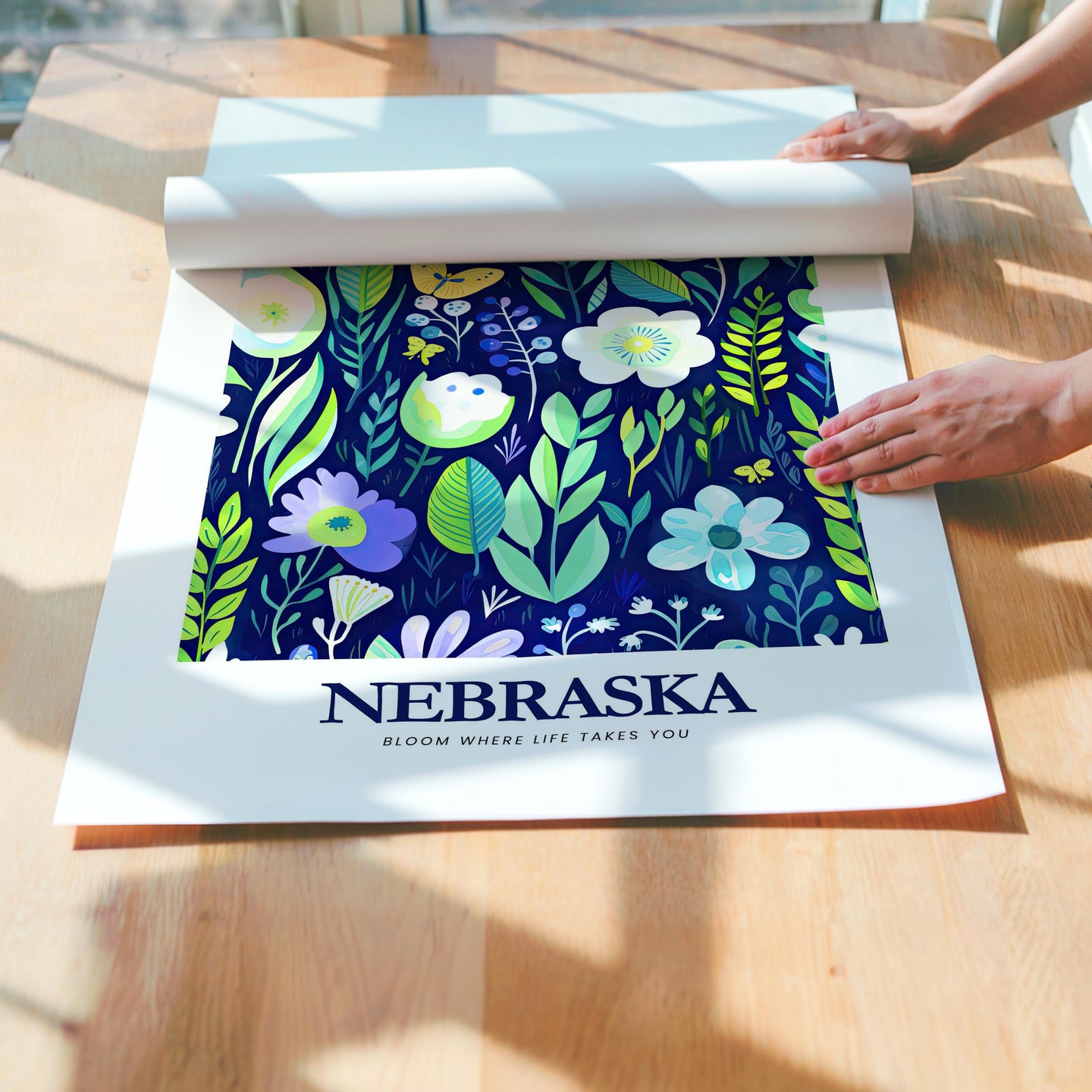 Nebraska Flower Poster