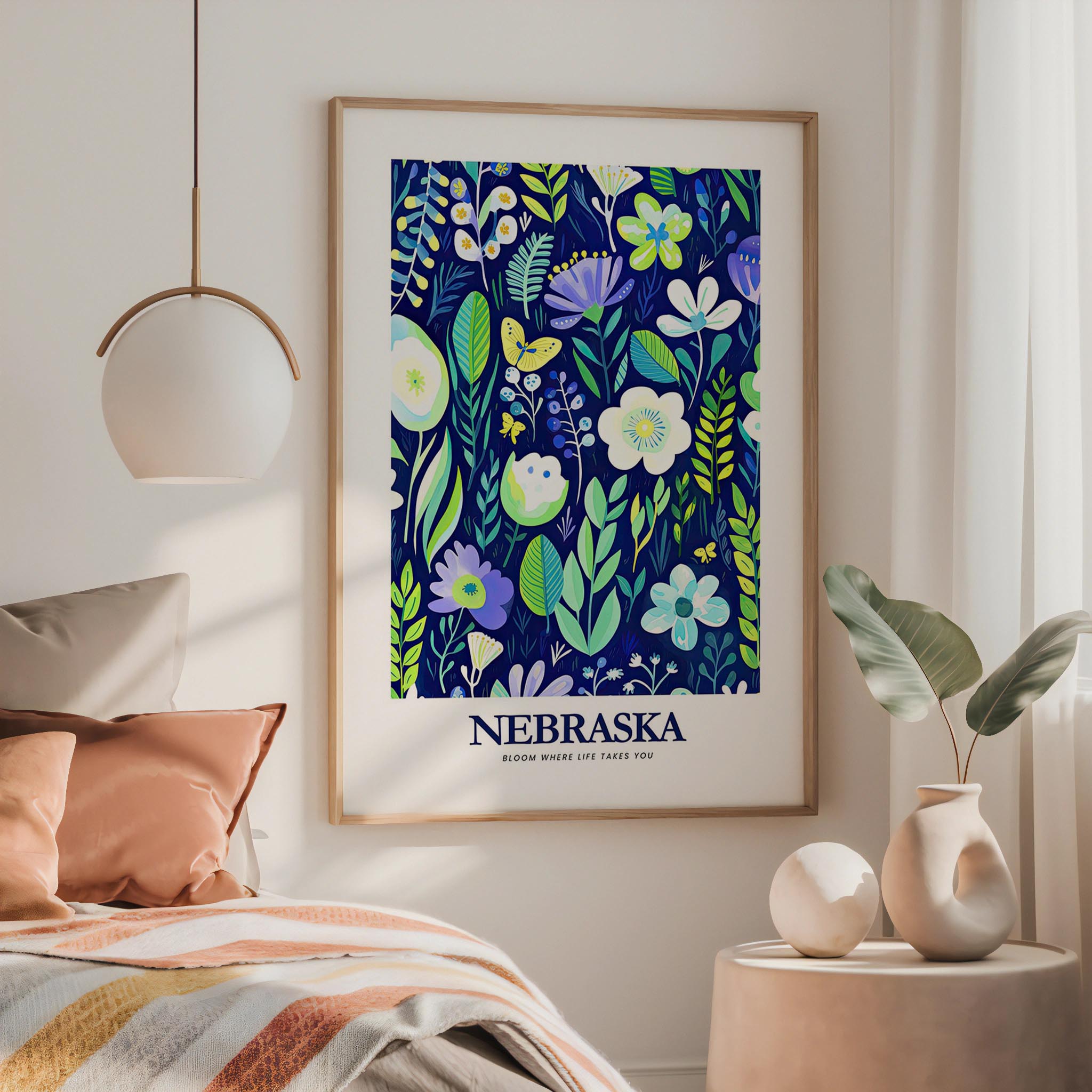 Nebraska Flower Poster