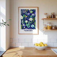 Nebraska Flower Poster