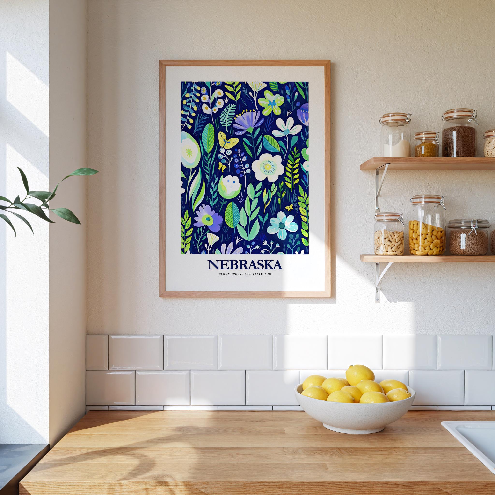 Nebraska Flower Poster