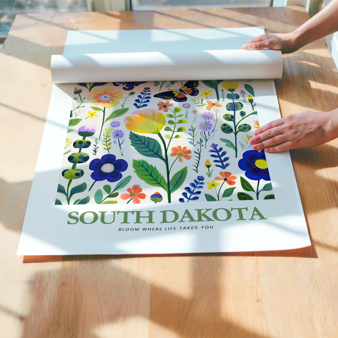 South Dakota Flower Poster