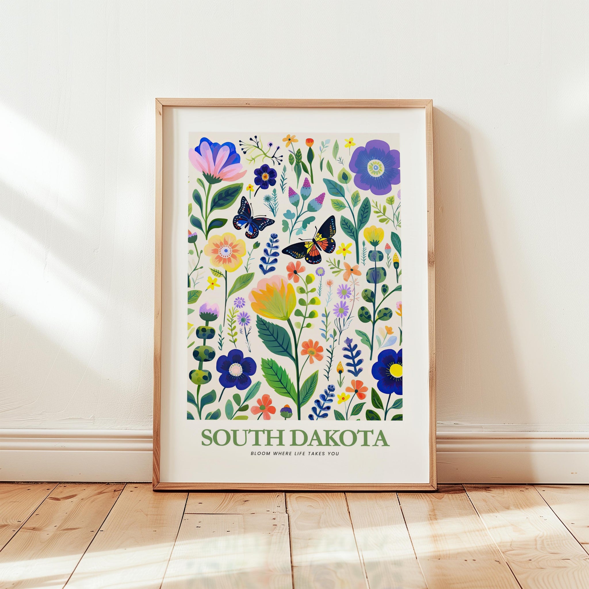 South Dakota Flower Poster
