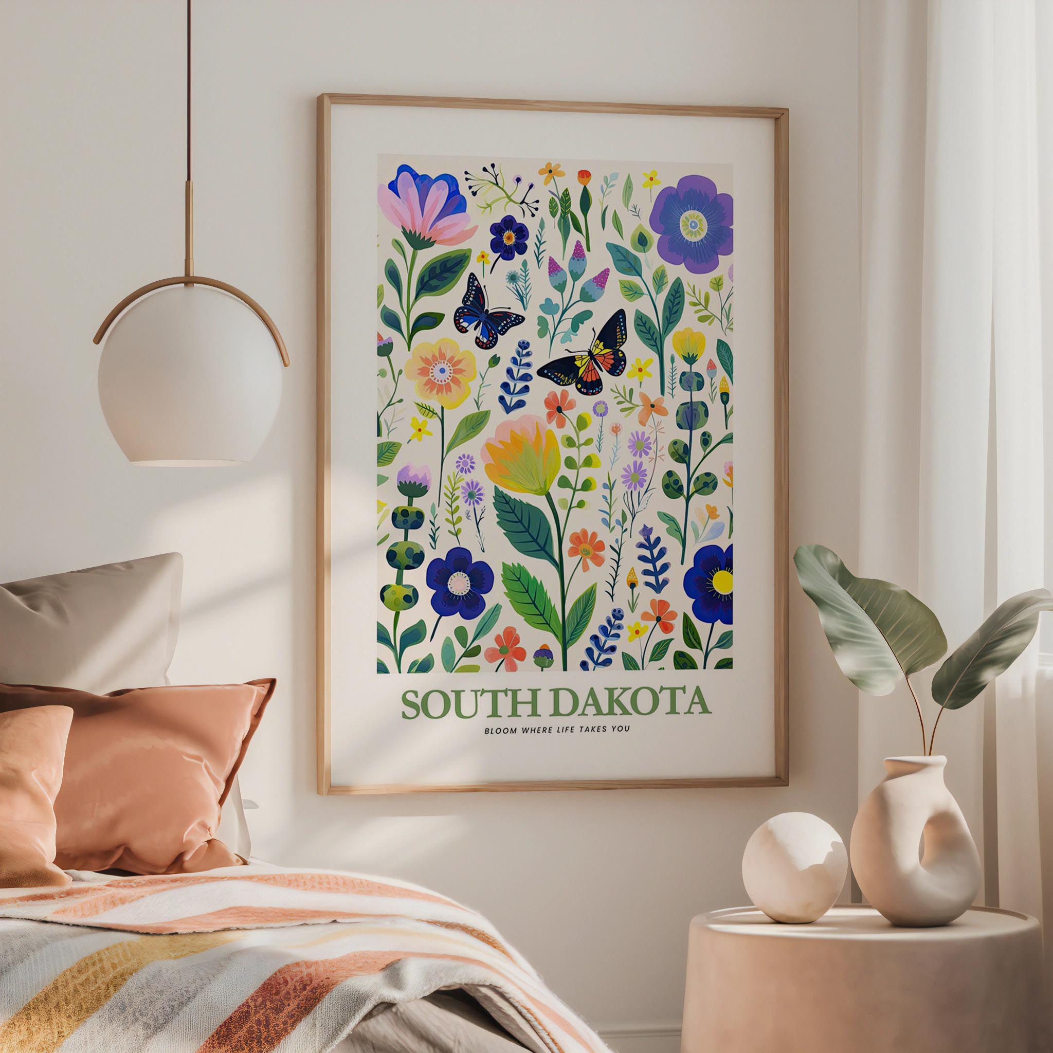 South Dakota Flower Poster