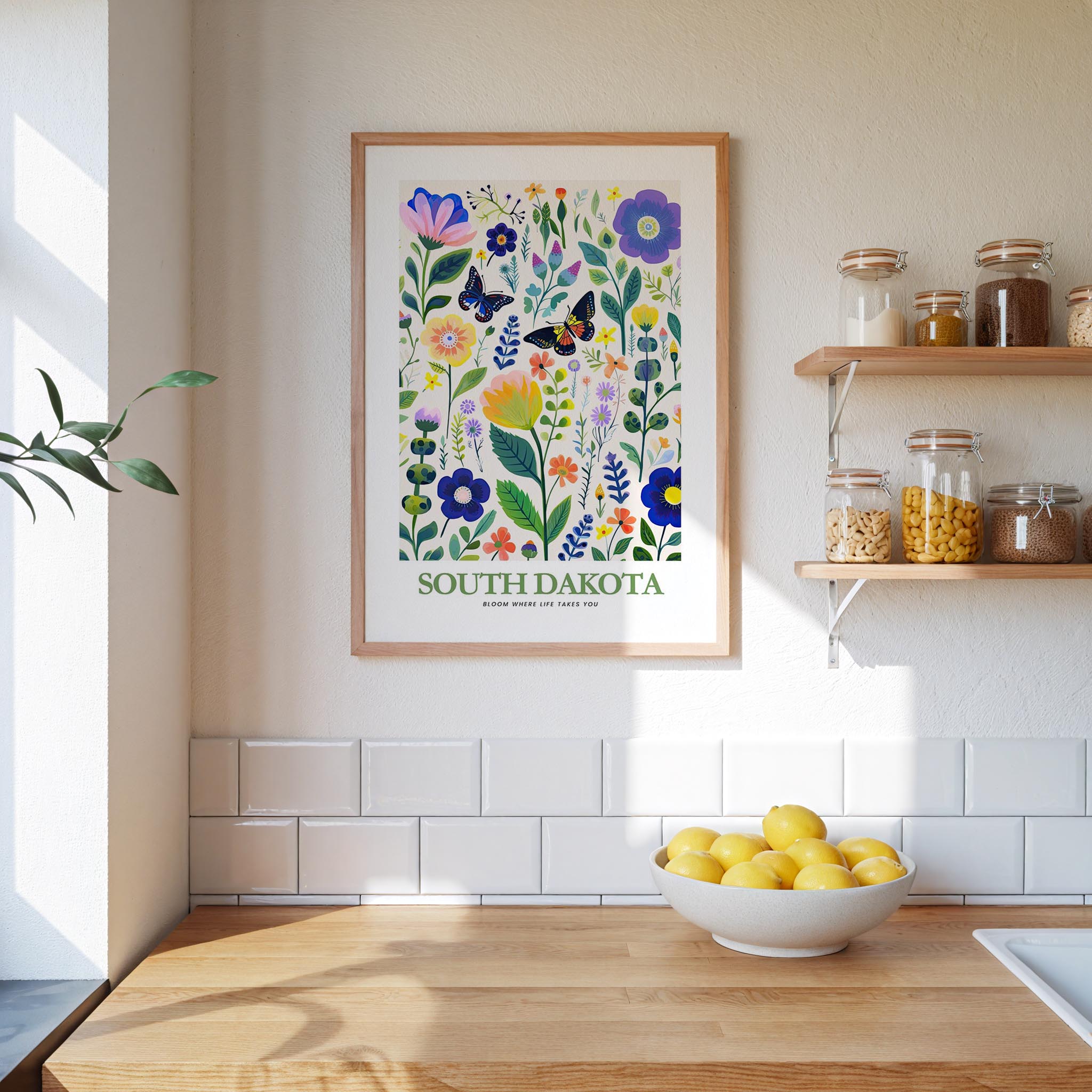 South Dakota Flower Poster