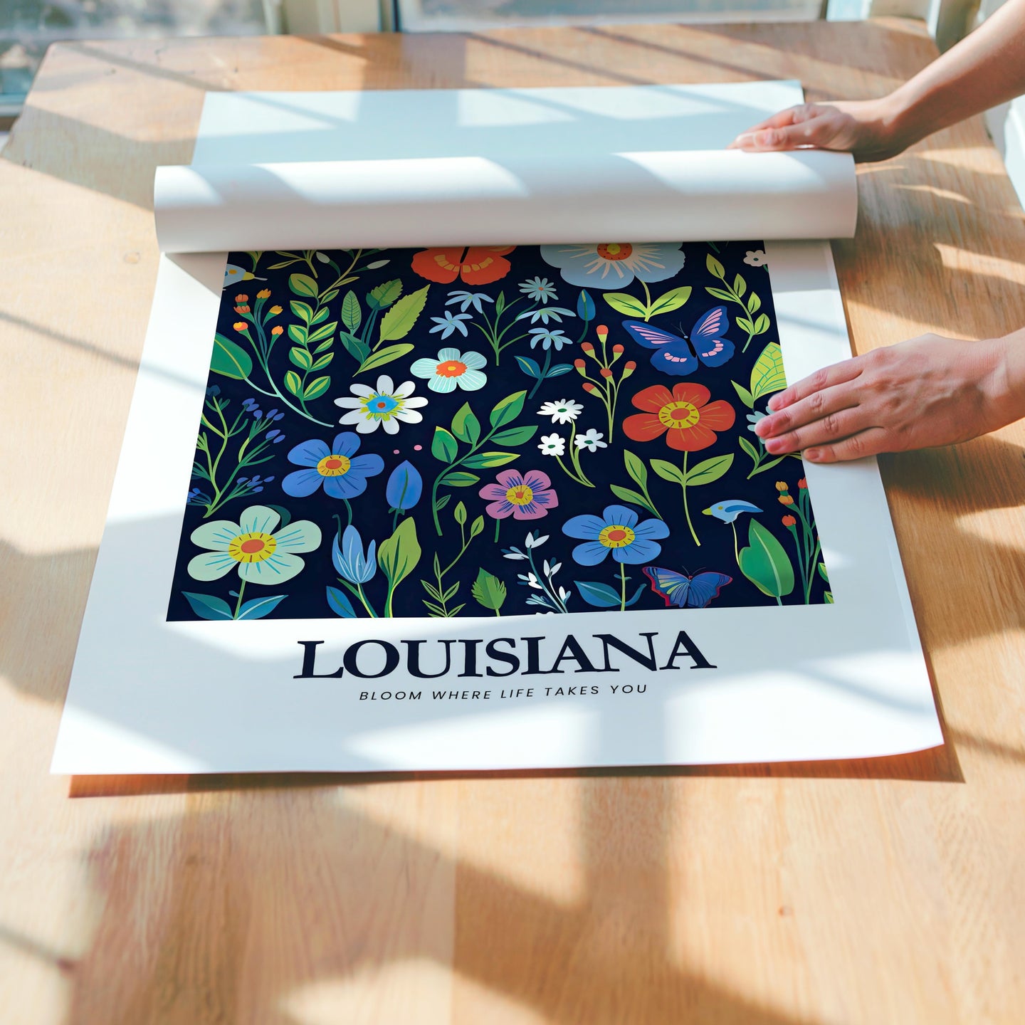 Louisiana Flower Poster