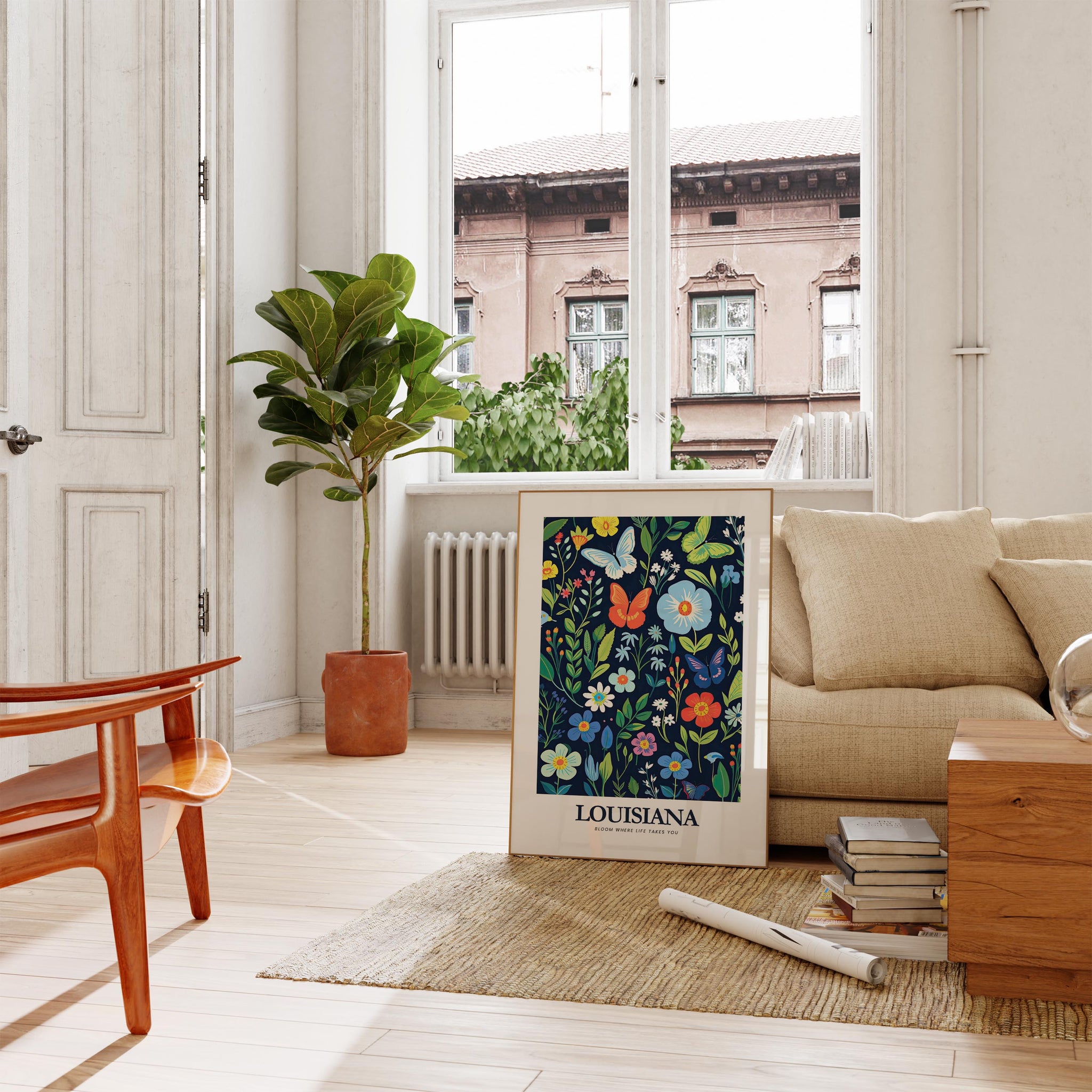 Louisiana Flower Poster