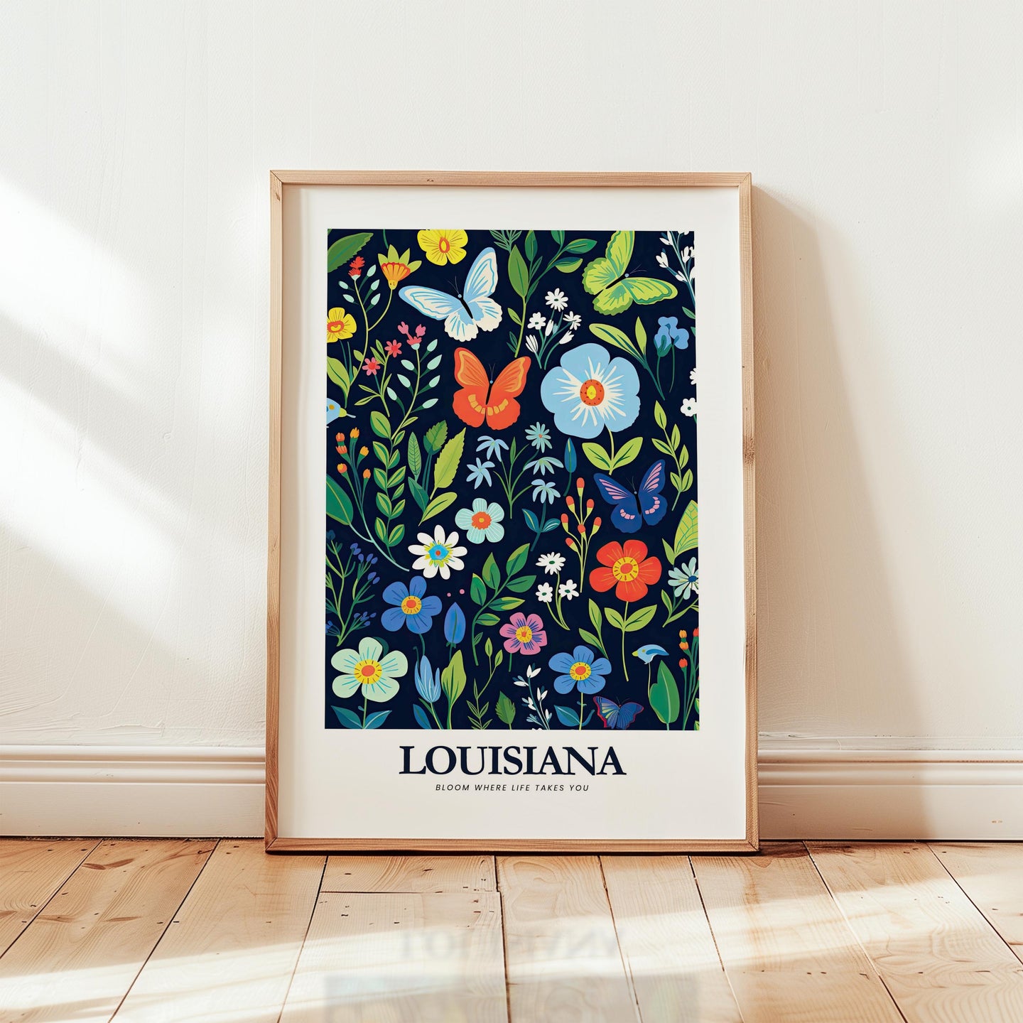 Louisiana Flower Poster
