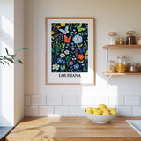 Louisiana Flower Poster