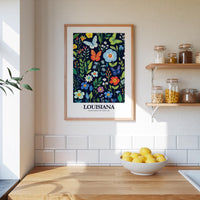 Louisiana Flower Poster