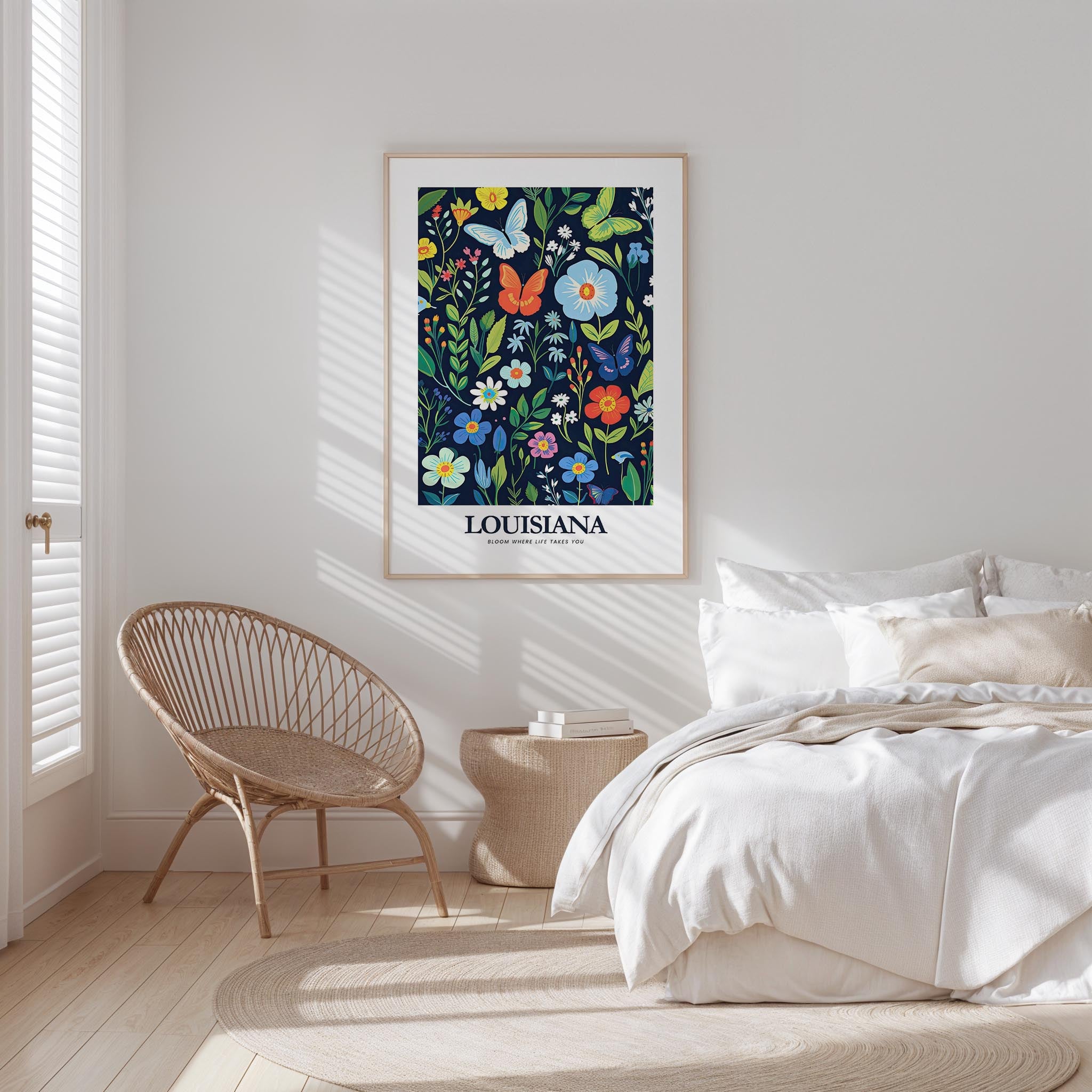 Louisiana Flower Poster