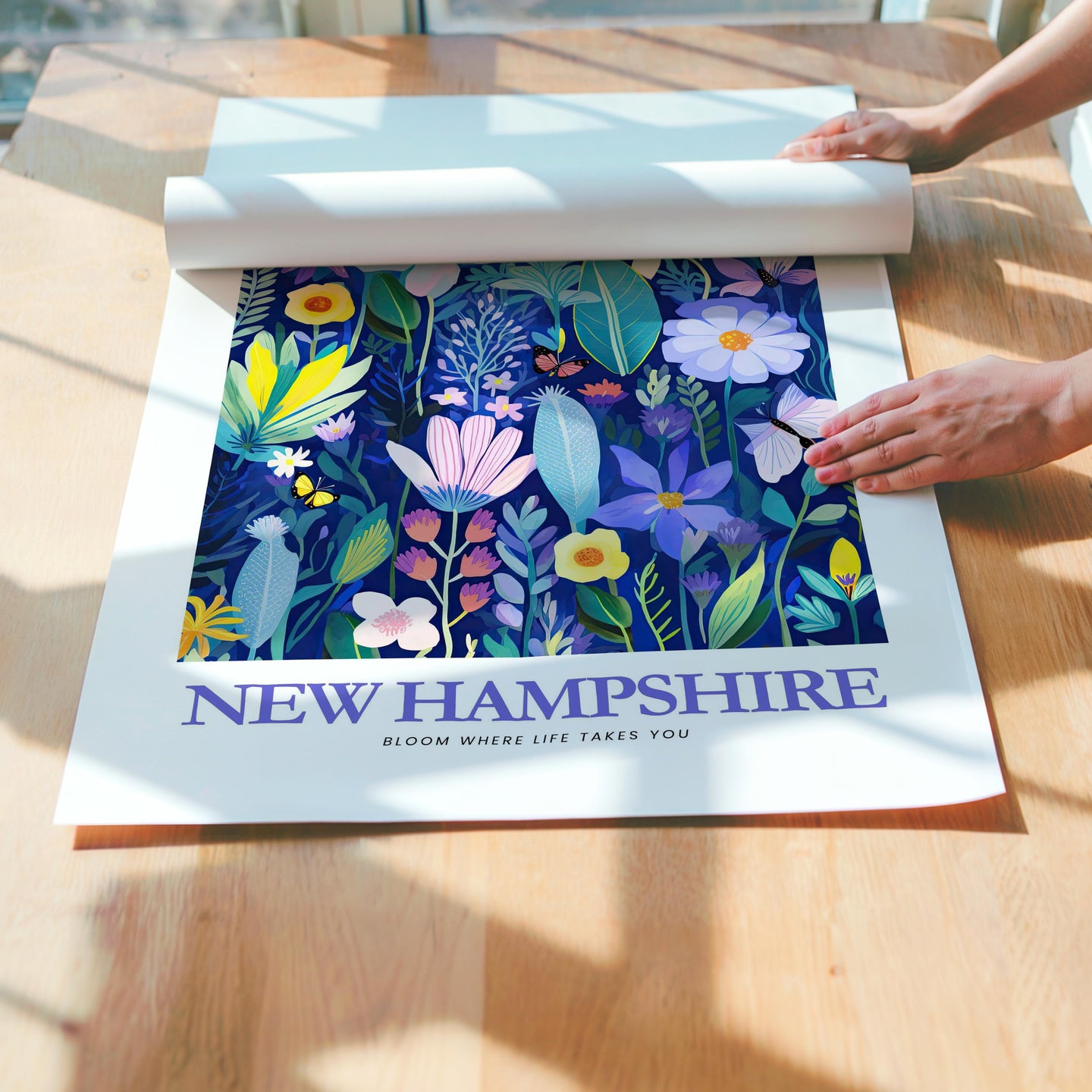 New Hampshire Flower Poster
