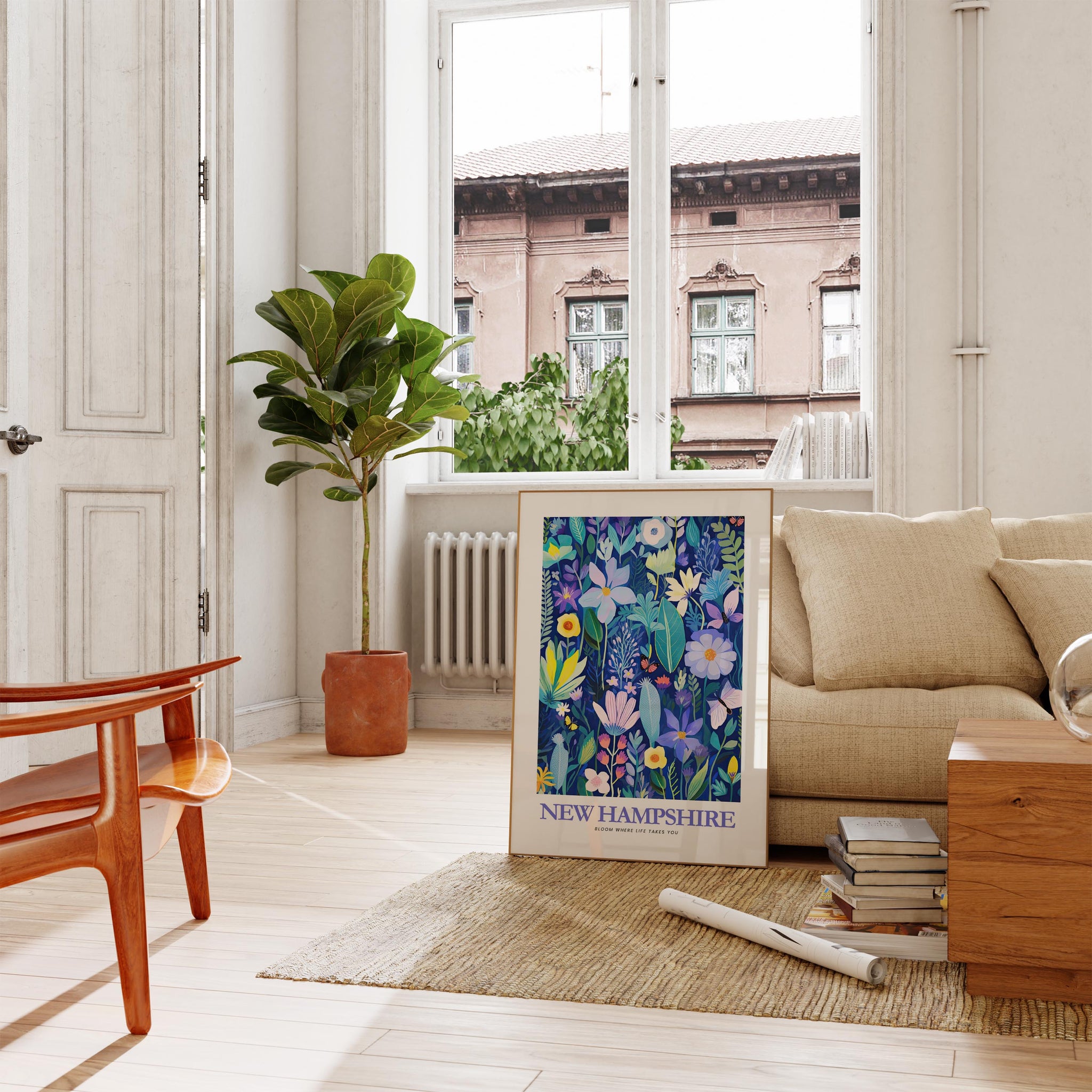 New Hampshire Flower Poster