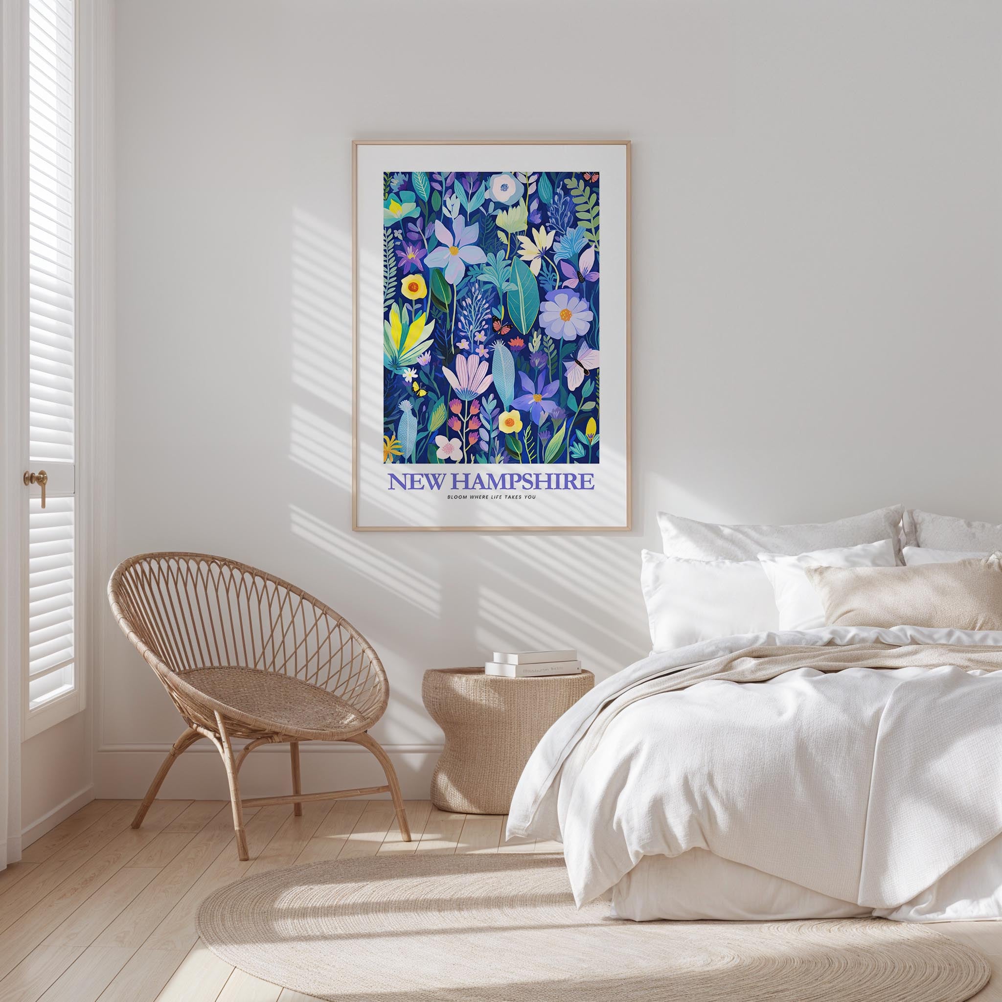 New Hampshire Flower Poster