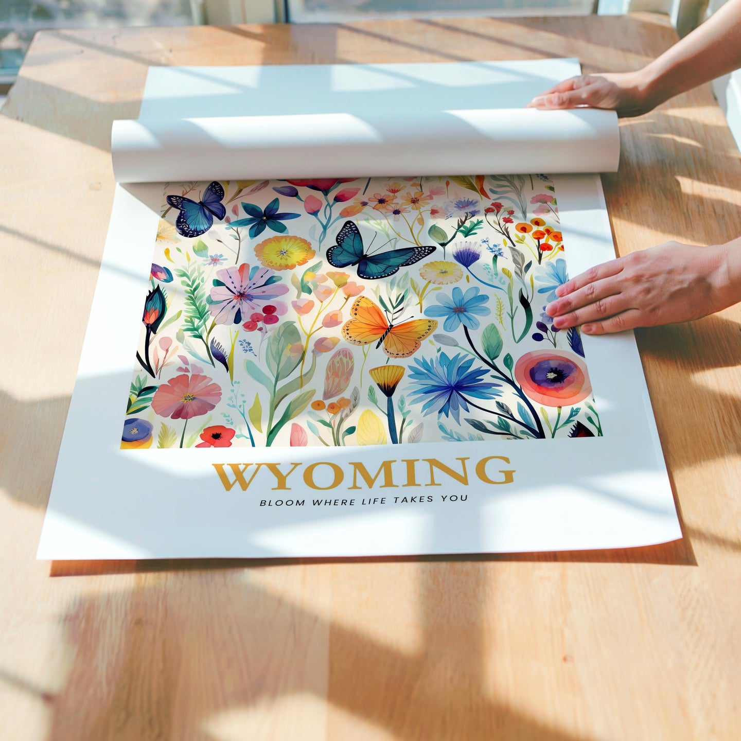 Wyoming Flower Poster