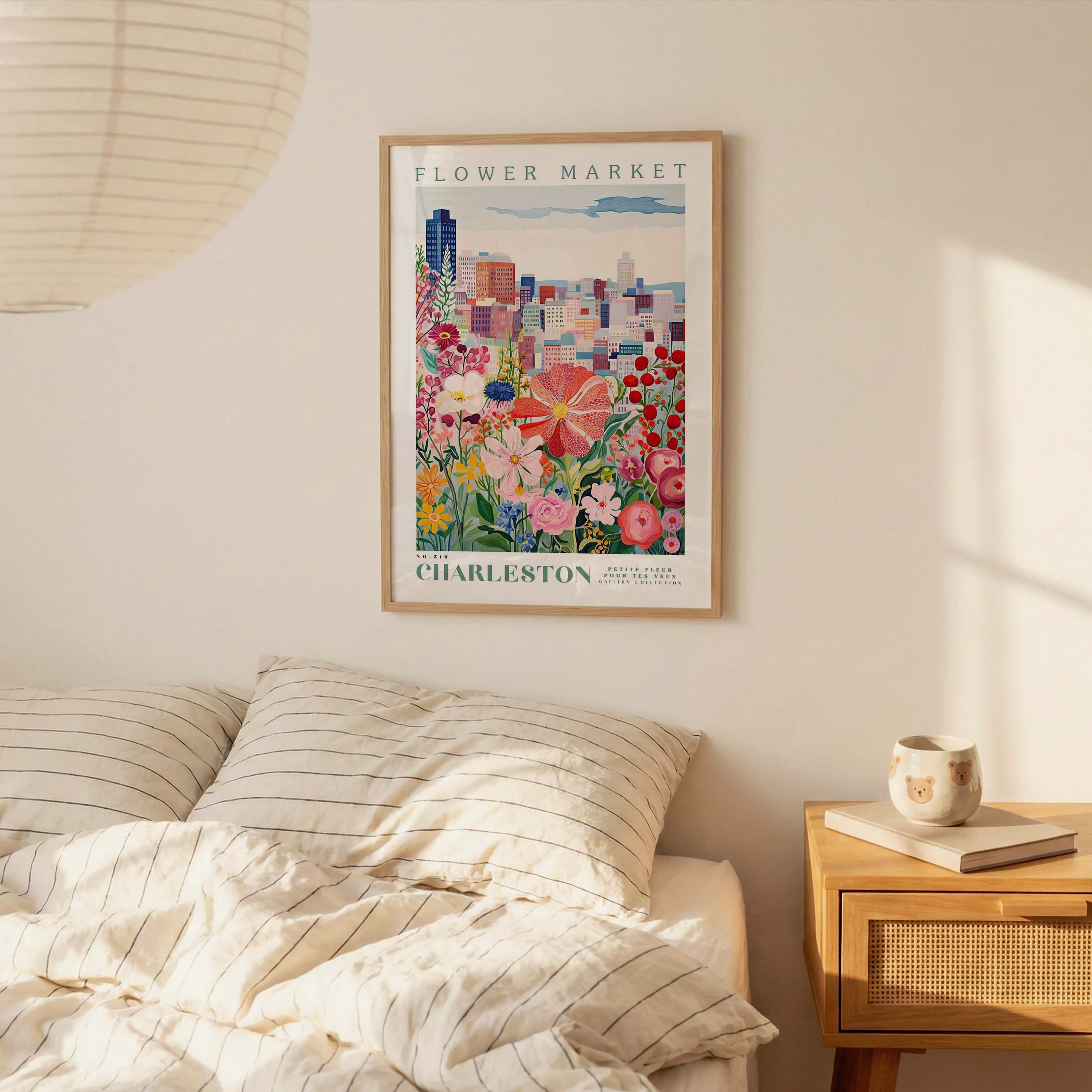 Flower Poster - Charleston Art Print - Flower Market Posters