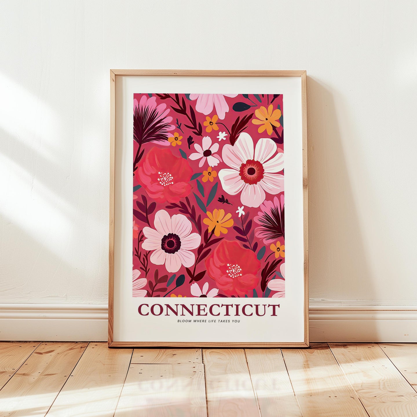 Connecticut Flower Poster