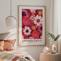 Connecticut Flower Poster