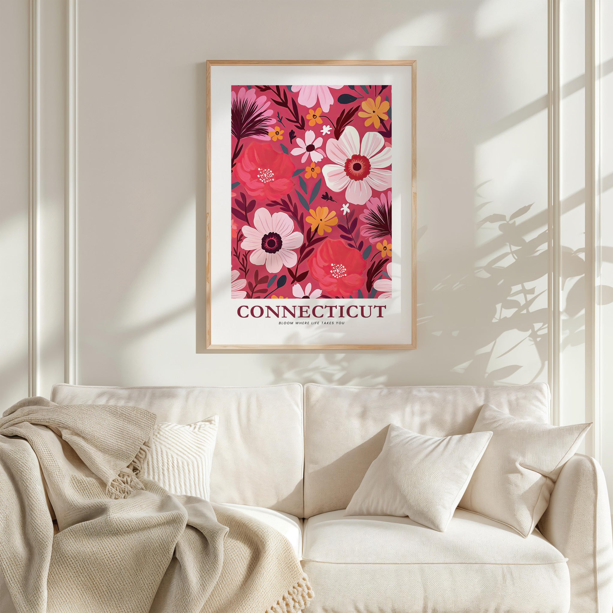 Connecticut Flower Poster