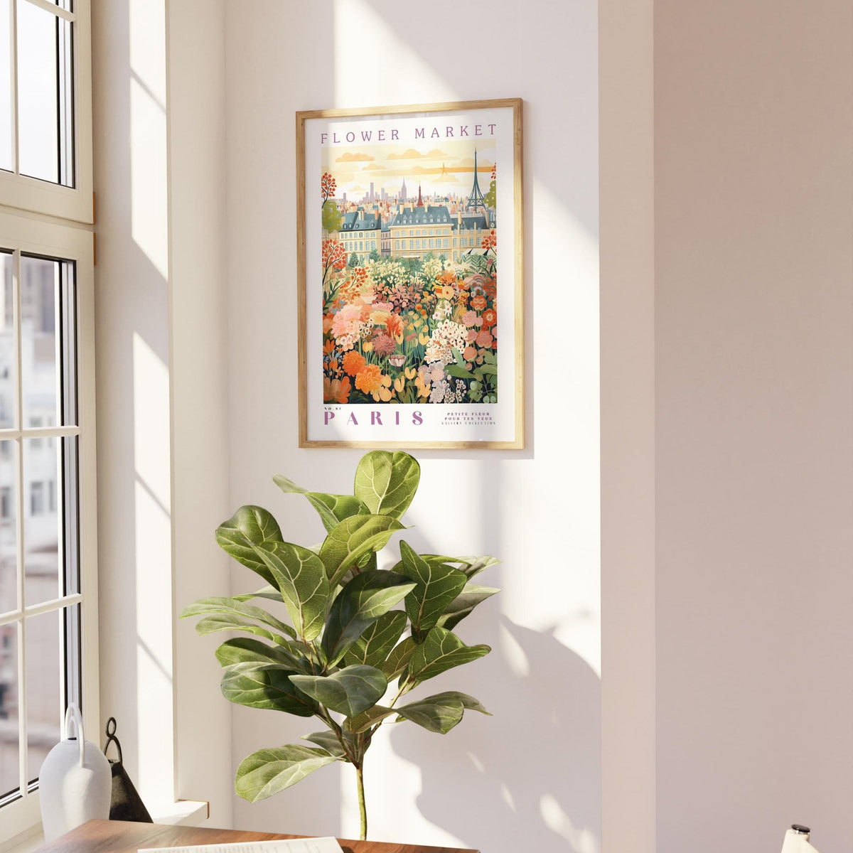 Paris Flower Poster