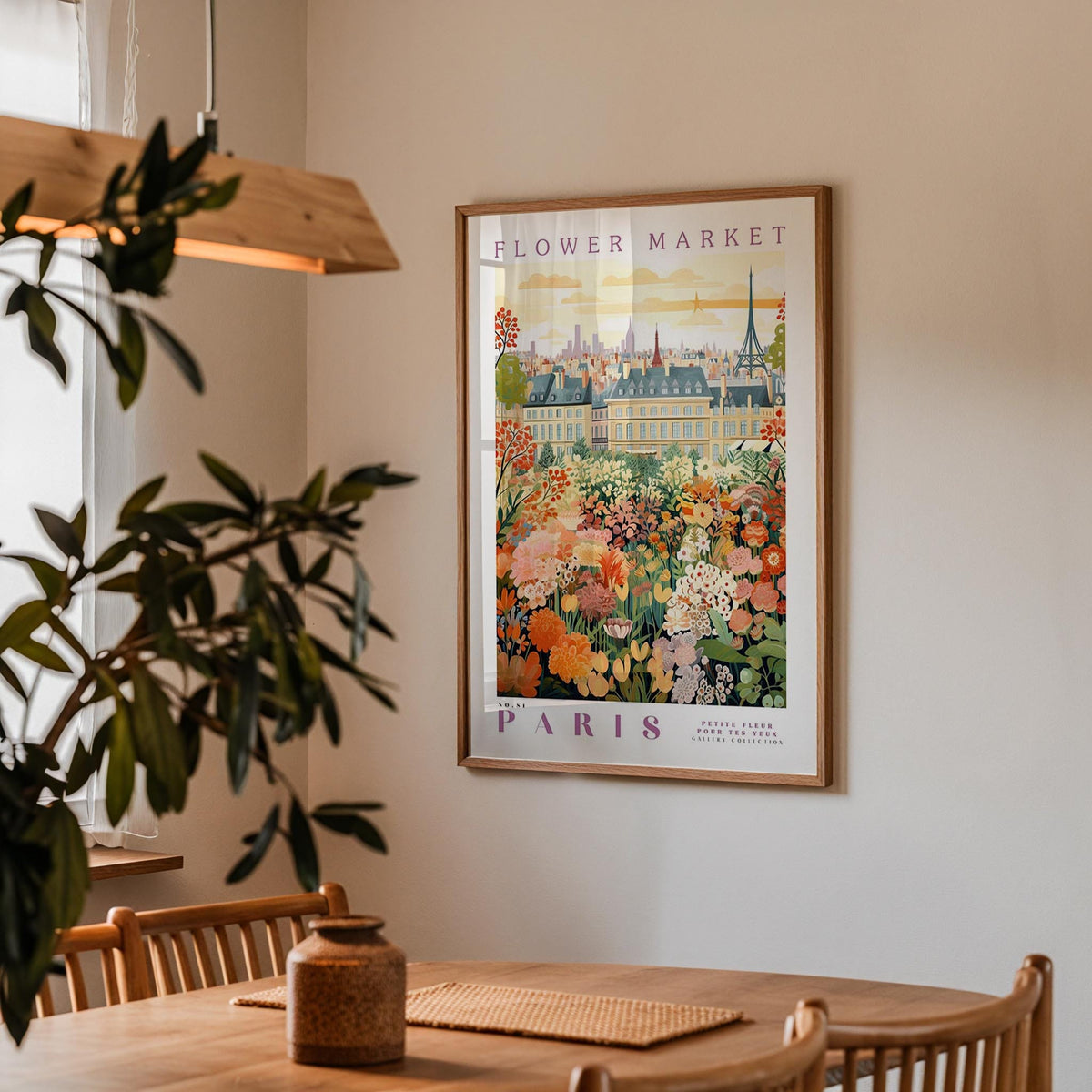Paris Flower Poster