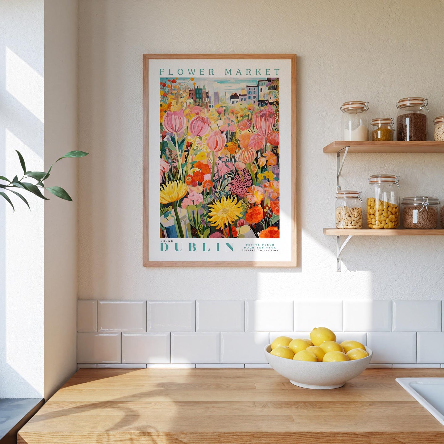 Dublin Flower Market plakat