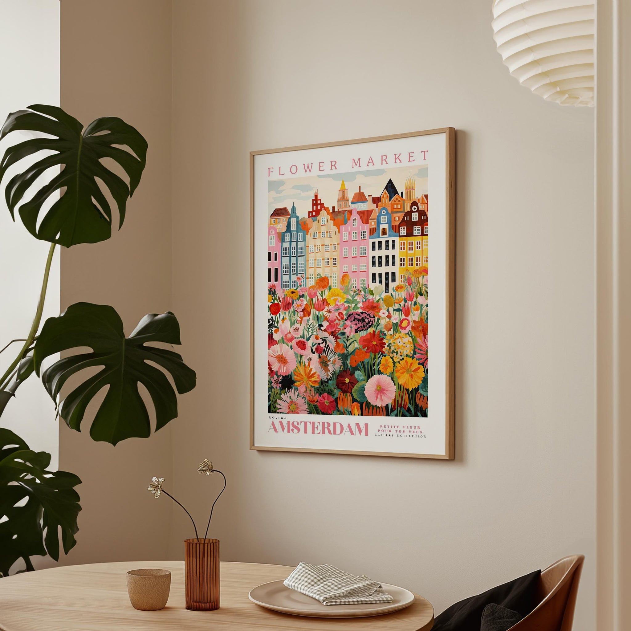 Amsterdam blomstermarked plakat