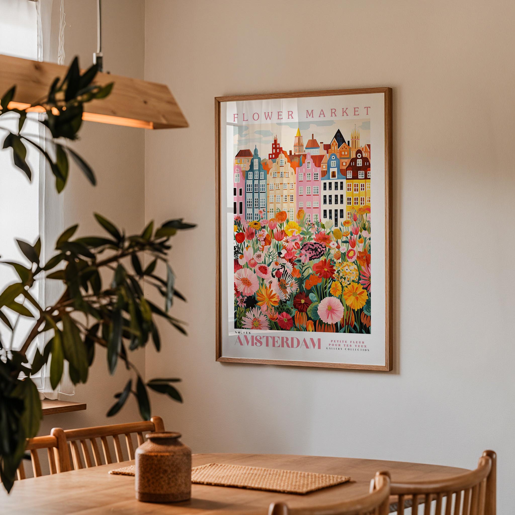 Amsterdam blomstermarked plakat