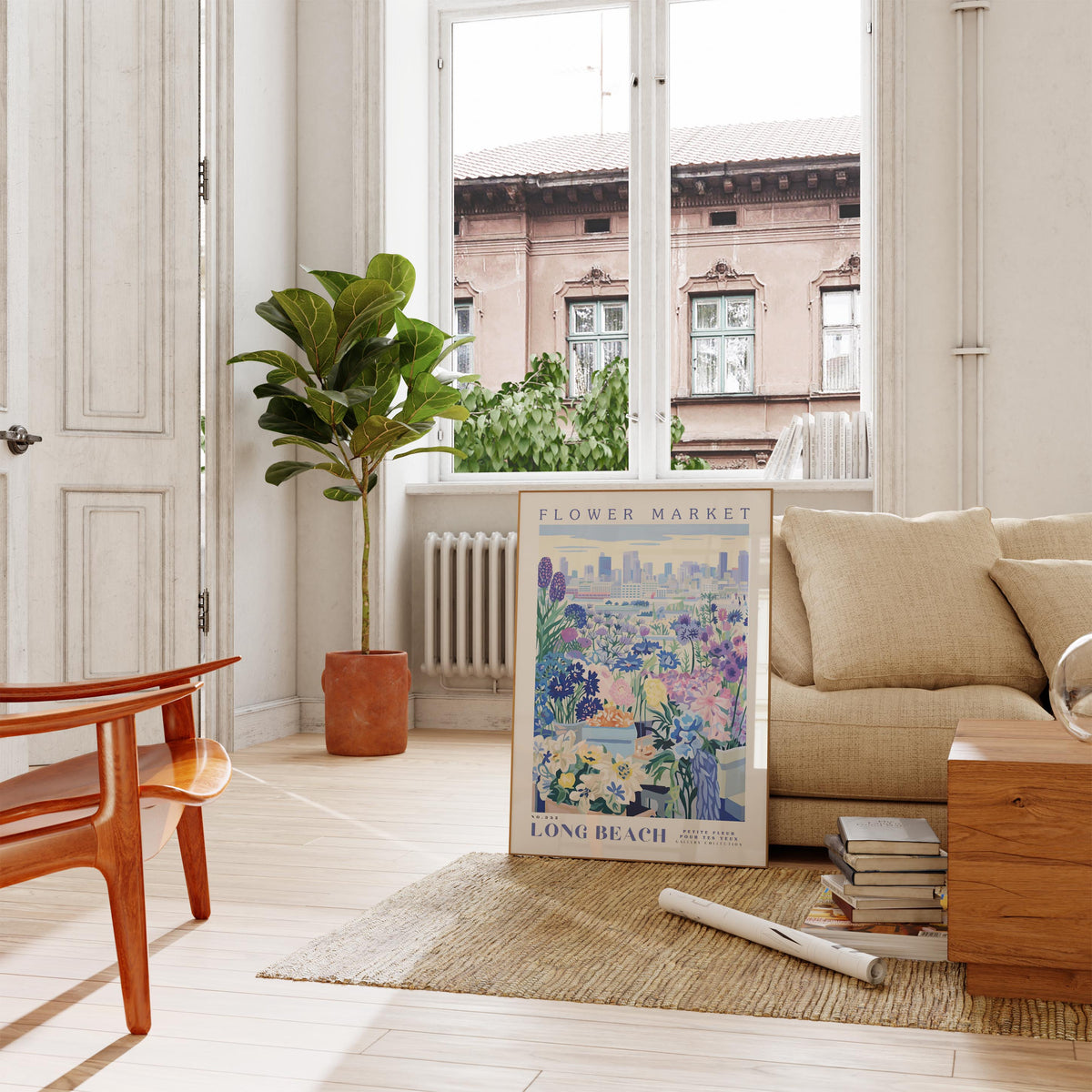 Long Beach Flower Poster