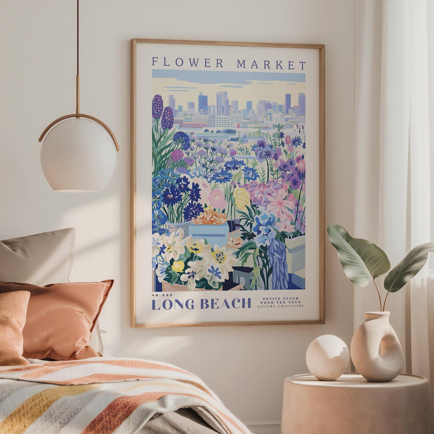 Long Beach Flower Market Poster