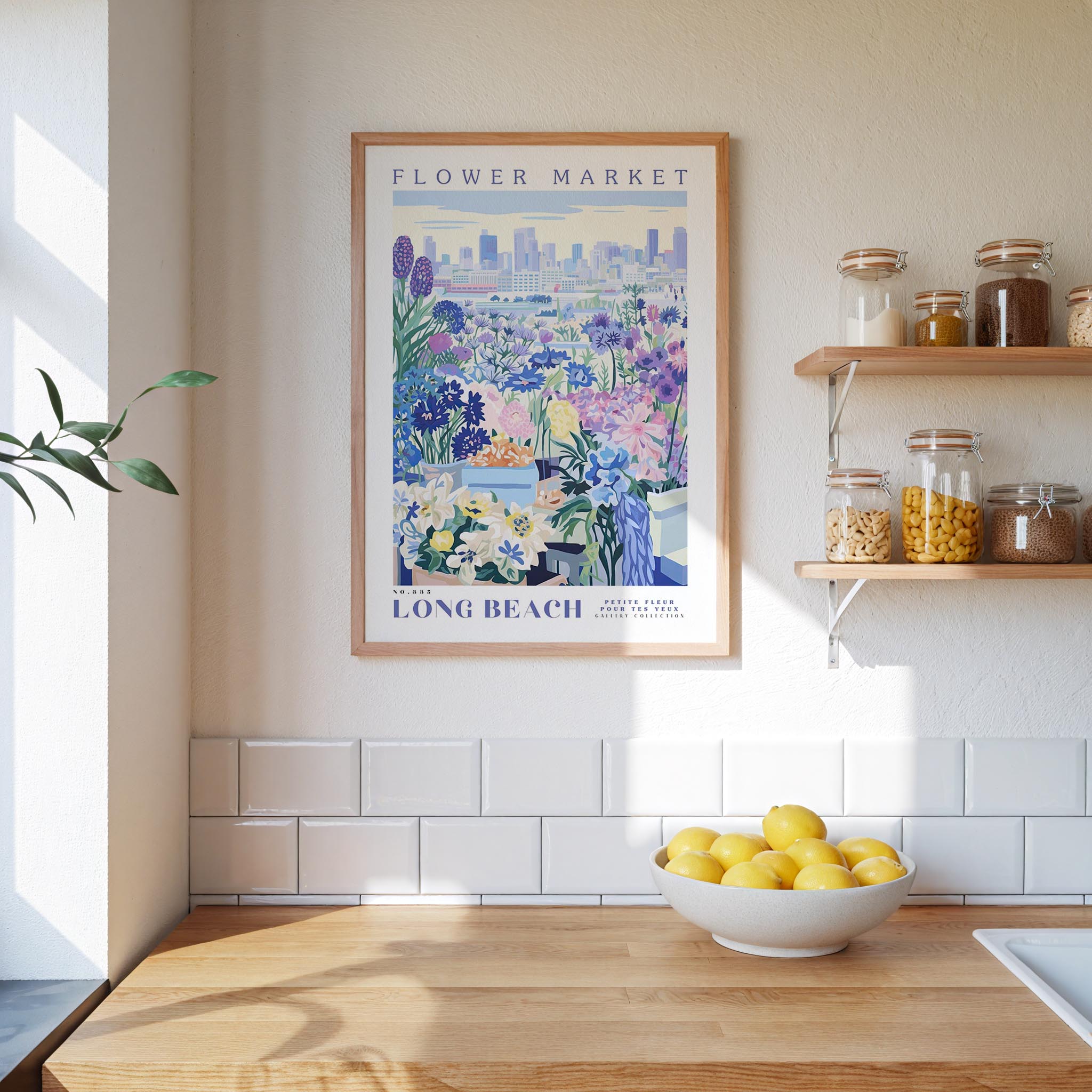 Long Beach Flower Market Poster