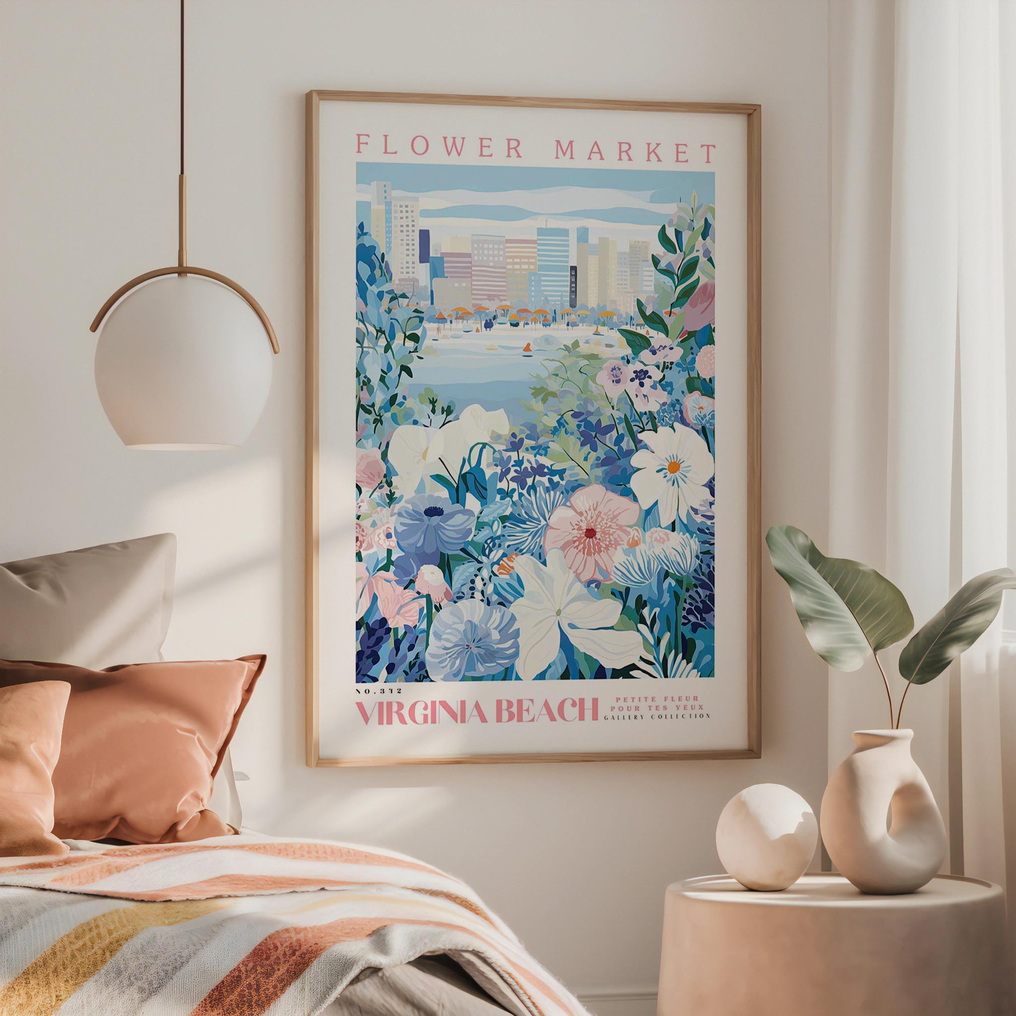 Virginia Beach Flower Market Poster