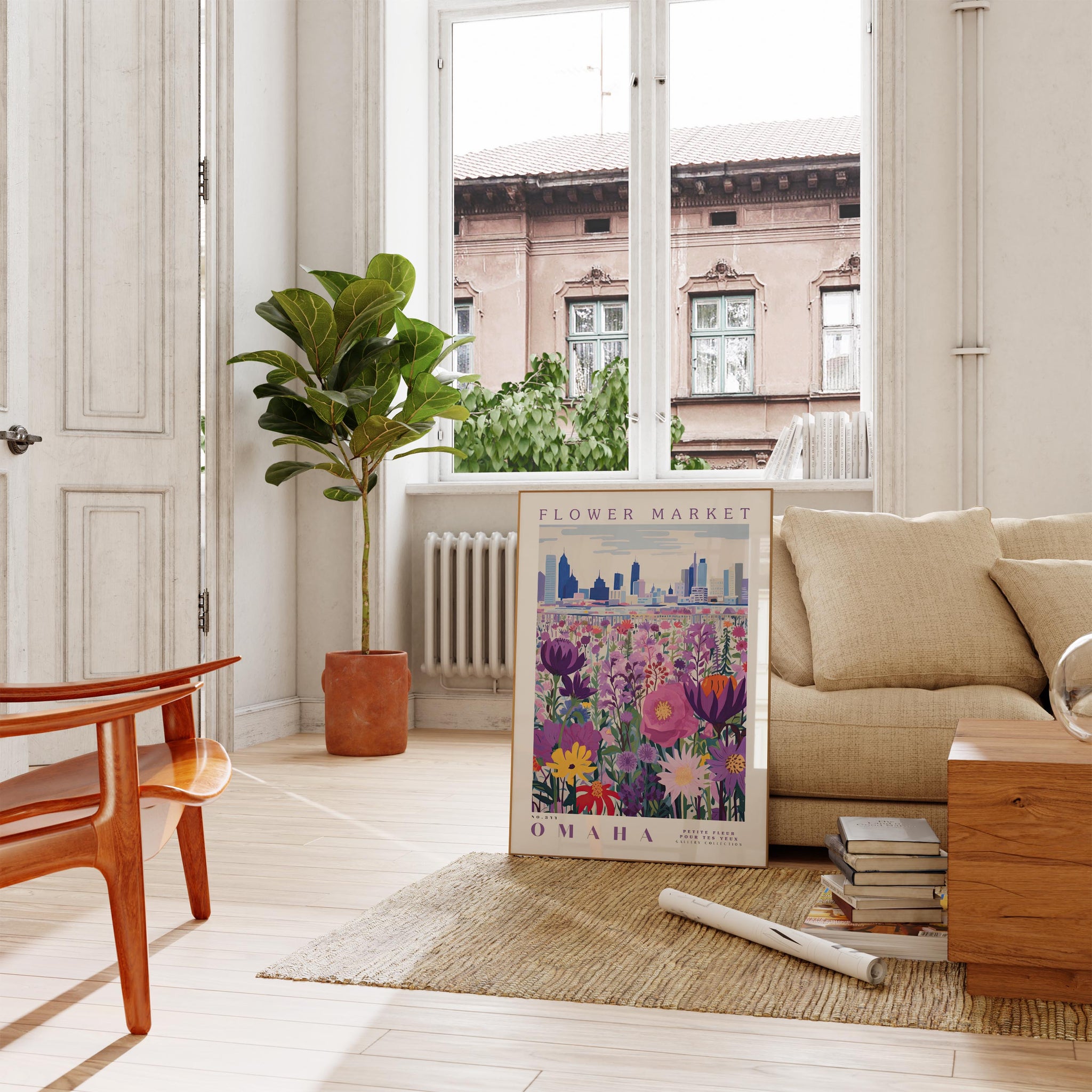 Omaha Flower Market Poster