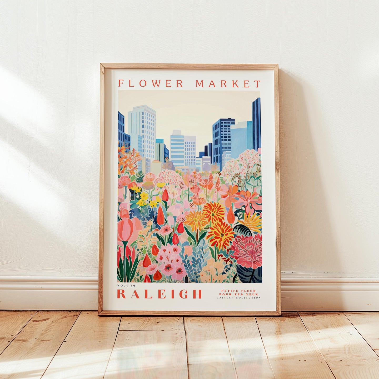Raleigh Flower Market Poster